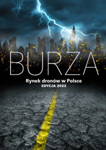 Szkic okładki Rynek dronów w Polsce "Burza". Edycja 2022